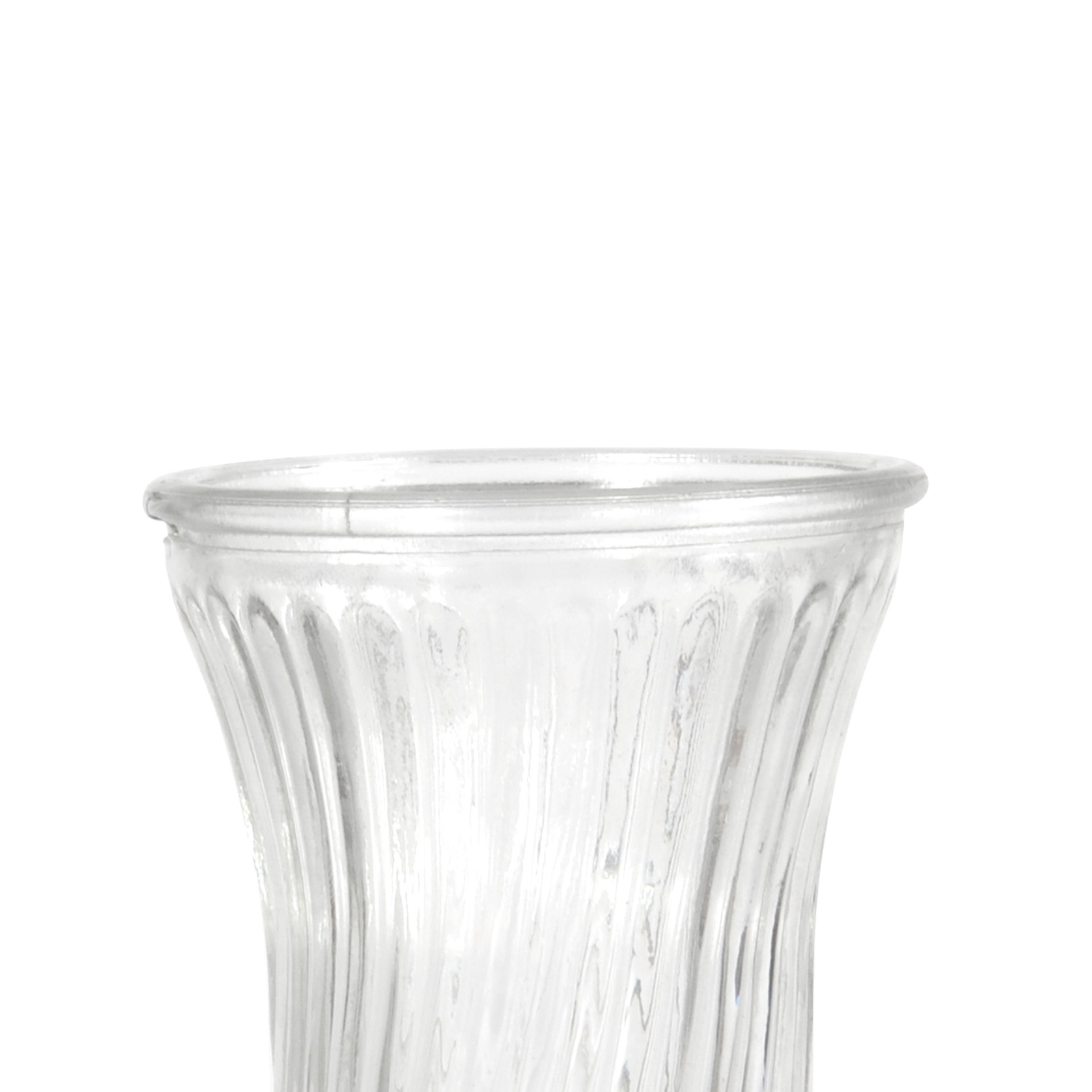 slide 3 of 4, 8.5" Swirled Fluted Glass Vase By Ashland, 8.5 in