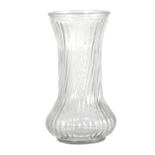 slide 1 of 4, 8.5" Swirled Fluted Glass Vase By Ashland, 8.5 in