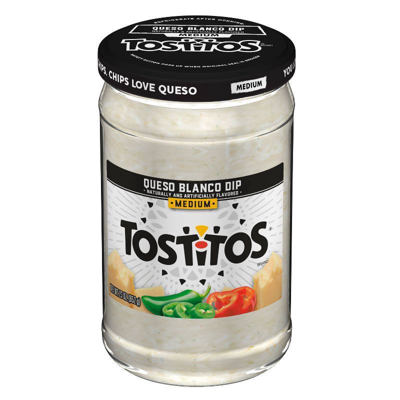 slide 5 of 9, Tostitos Medium Dip Queso Blanco Naturally And Artificially Flavored 23 Oz, 23 oz
