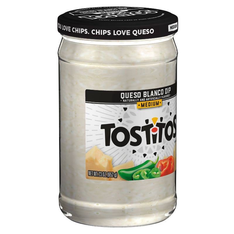 slide 2 of 9, Tostitos Medium Dip Queso Blanco Naturally And Artificially Flavored 23 Oz, 23 oz