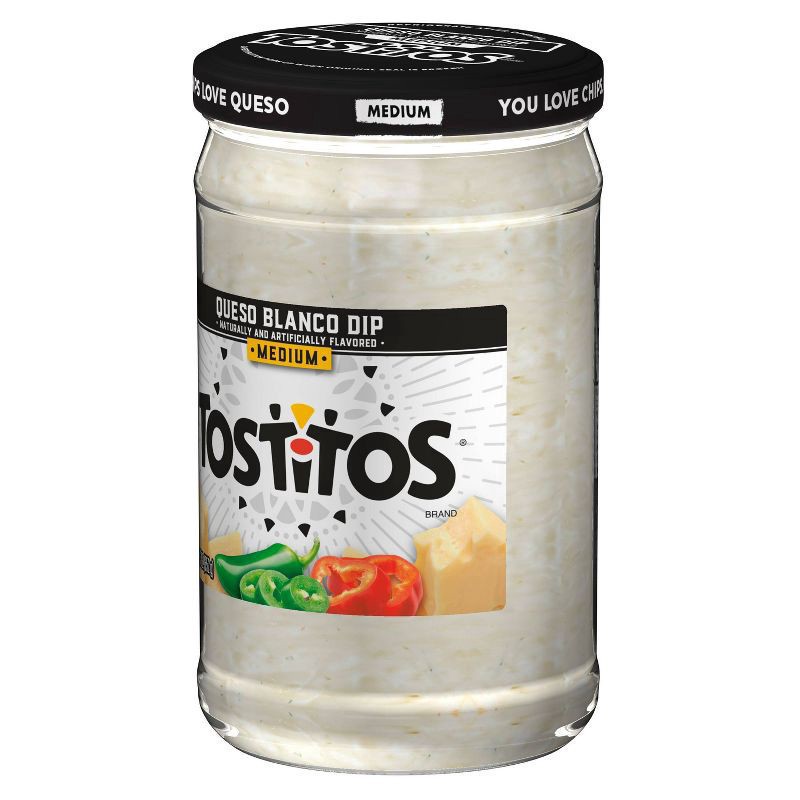 slide 8 of 9, Tostitos Medium Dip Queso Blanco Naturally And Artificially Flavored 23 Oz, 23 oz
