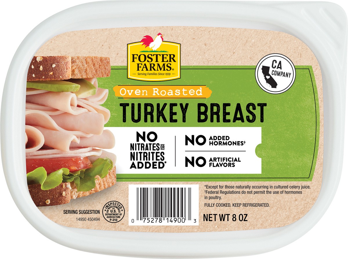 slide 2 of 2, Foster Farms Lunchmeat Turkey Breast Oven Roasted - 8 Oz, 8 oz