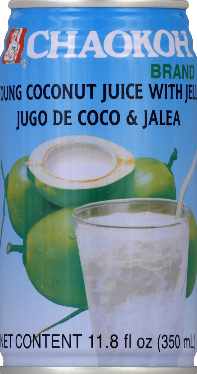 slide 4 of 4, Chaokoh Juice, Young Coconut, with Jelly, 11.8 oz
