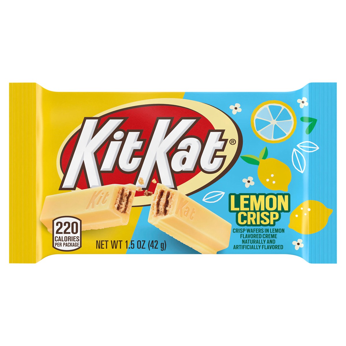 slide 1 of 7, KIT KAT Lemon Flavored Creme Wafer, Easter Candy Bar, 1.5 oz, 1.5 oz