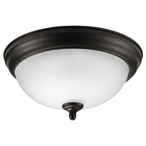 slide 1 of 1, Globe Dobson 11" Bronze Flush Mount Light, 1 ct