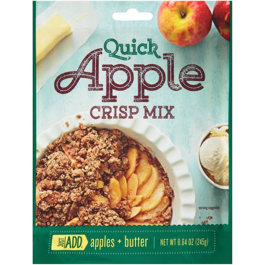 slide 1 of 6, Fresh Gourmet Just Add Baking Mix Quick Apple Crisp Mix, 8.6 oz., 8.6 oz