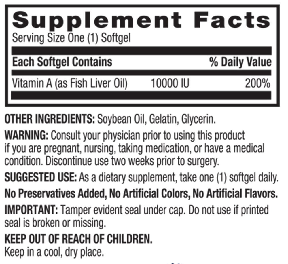 slide 2 of 2, Rite Aid Ra Nat Vit A 10000Iu, 100 ct