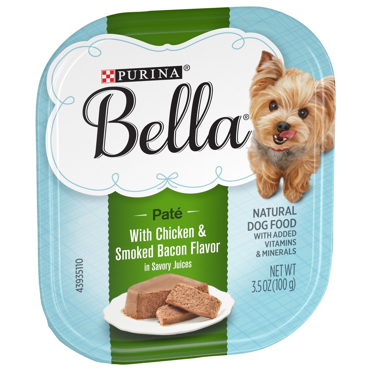 slide 7 of 9, Bella Purina Bella Natural Small Breed Pate Wet Dog Food, With Chicken & Smoked Bacon Flavor in Savory Juices, 3.5 oz