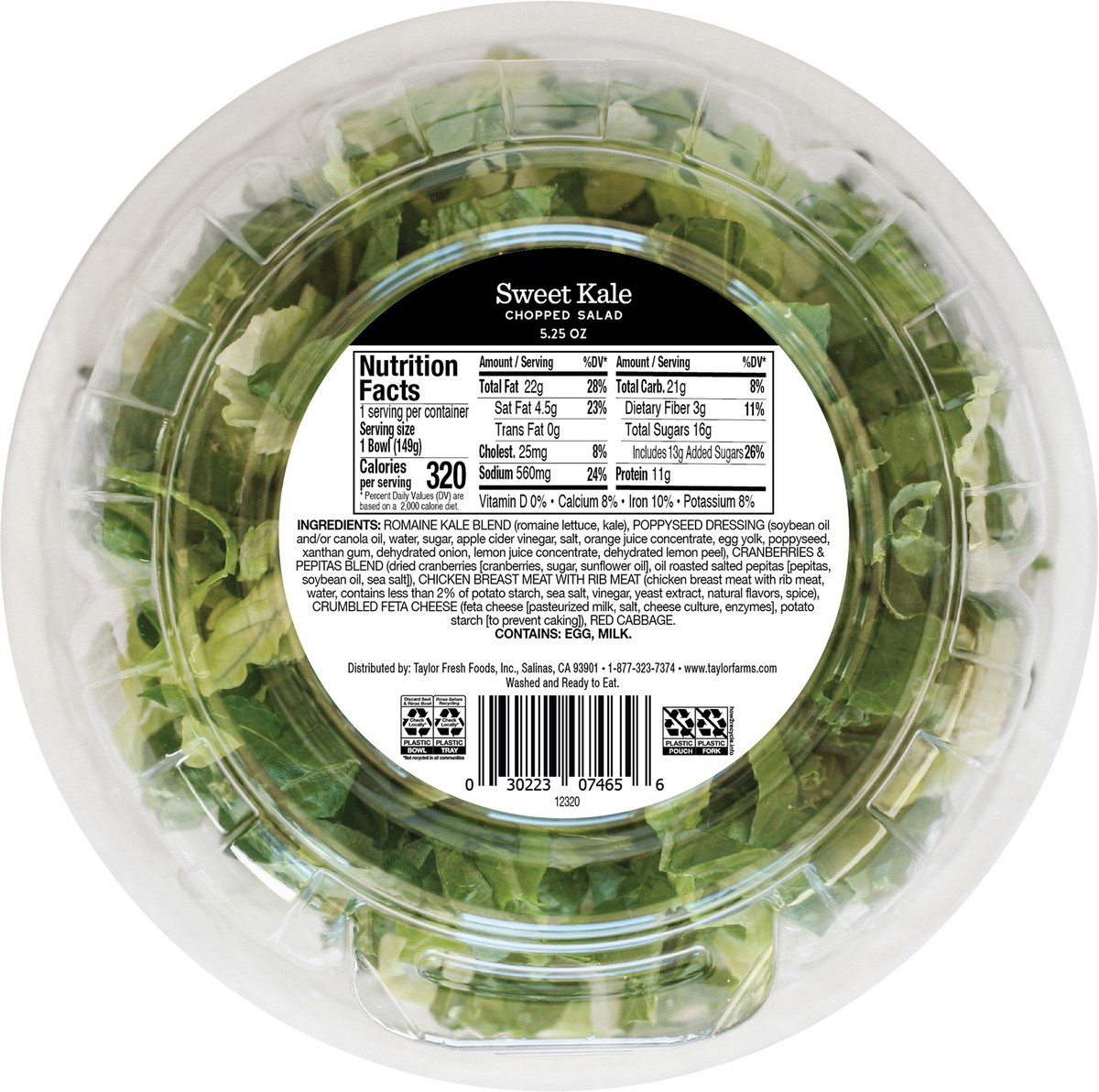 slide 8 of 8, Taylor Farms Sweet Kale Chopped Salad 5.25oz - 5.25 OZ, 5.25 oz