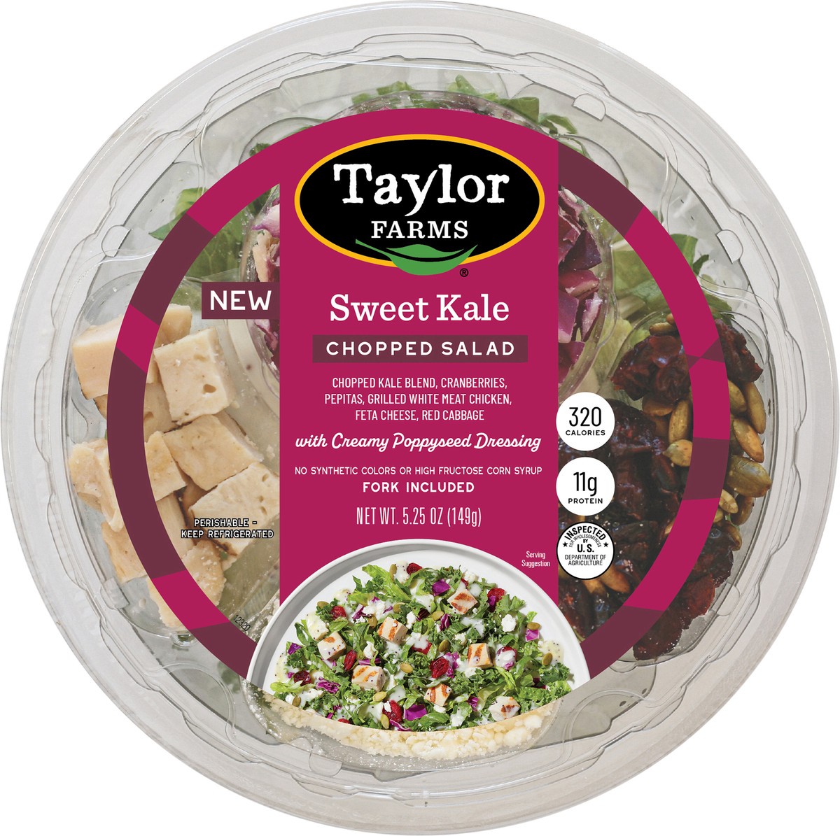 slide 2 of 8, Taylor Farms Sweet Kale Chopped Salad 5.25oz - 5.25 OZ, 5.25 oz