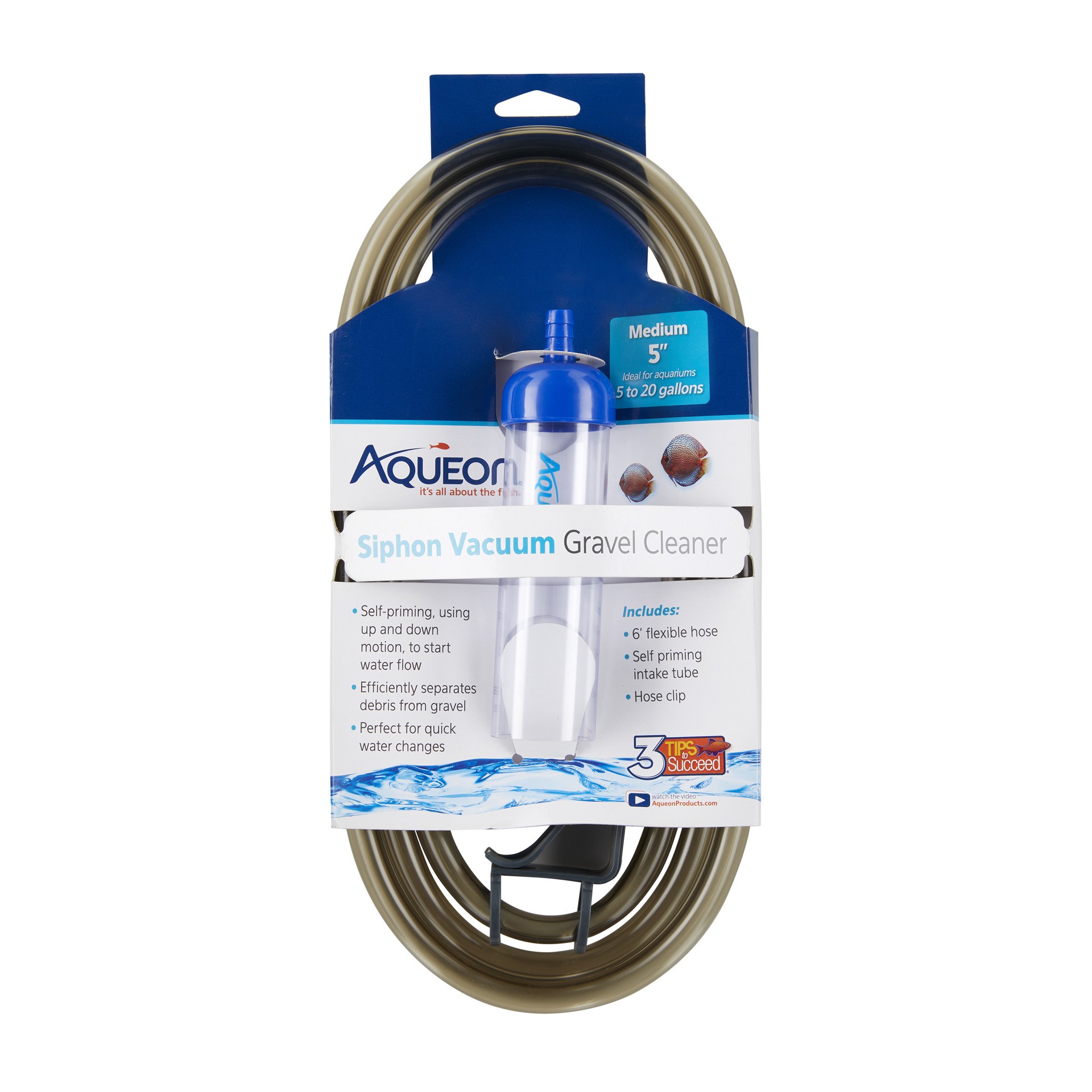 slide 1 of 10, Aqueon Siphon Vacuum Gravel Cleaner Medium - 5 Inches, 1 ct