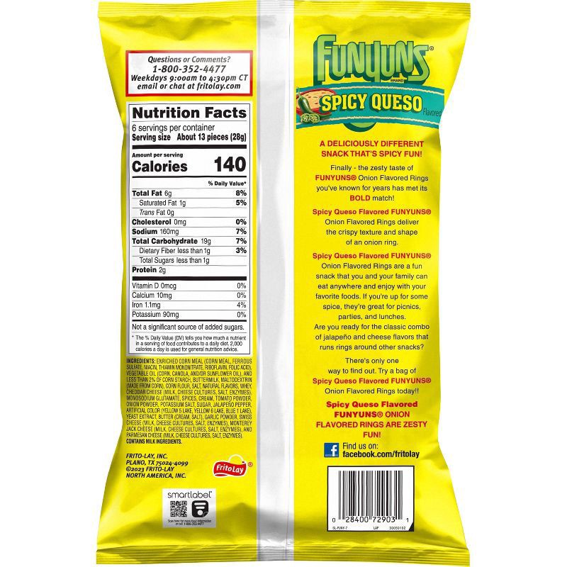 slide 2 of 3, Funyuns Spicy Queso, 5 oz