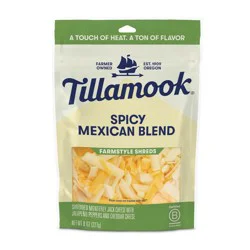 Tillamook Farmstyle Shreds Spicy Mexican Blend Cheese 8 oz