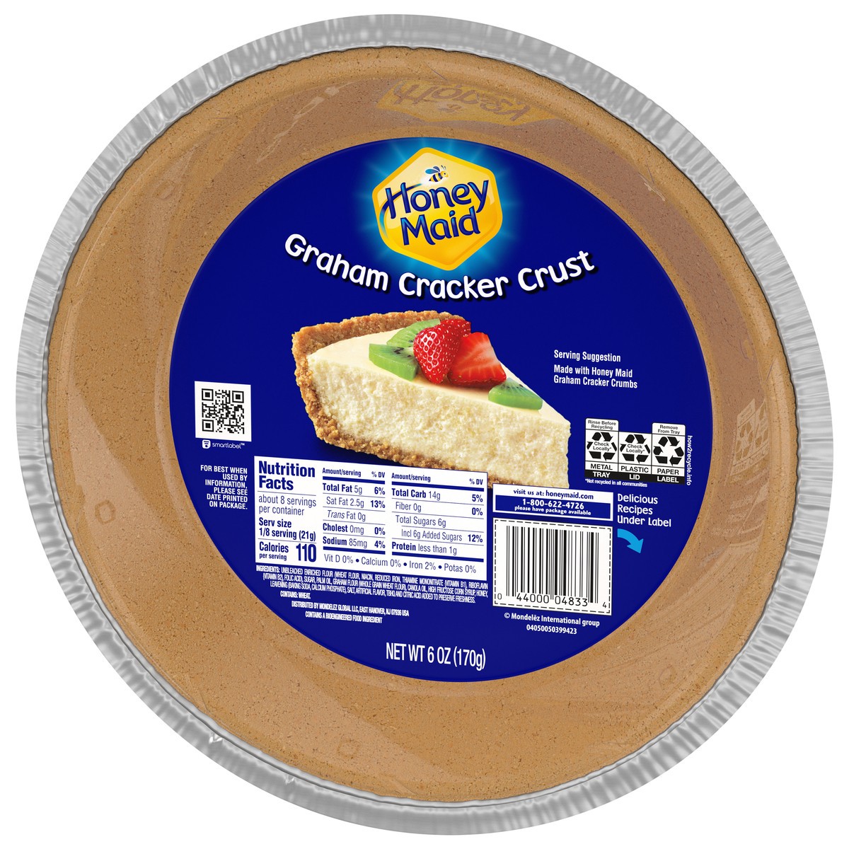 slide 13 of 14, Honey Maid Graham Cracker Pie Crust, 6 oz, 0.38 lb