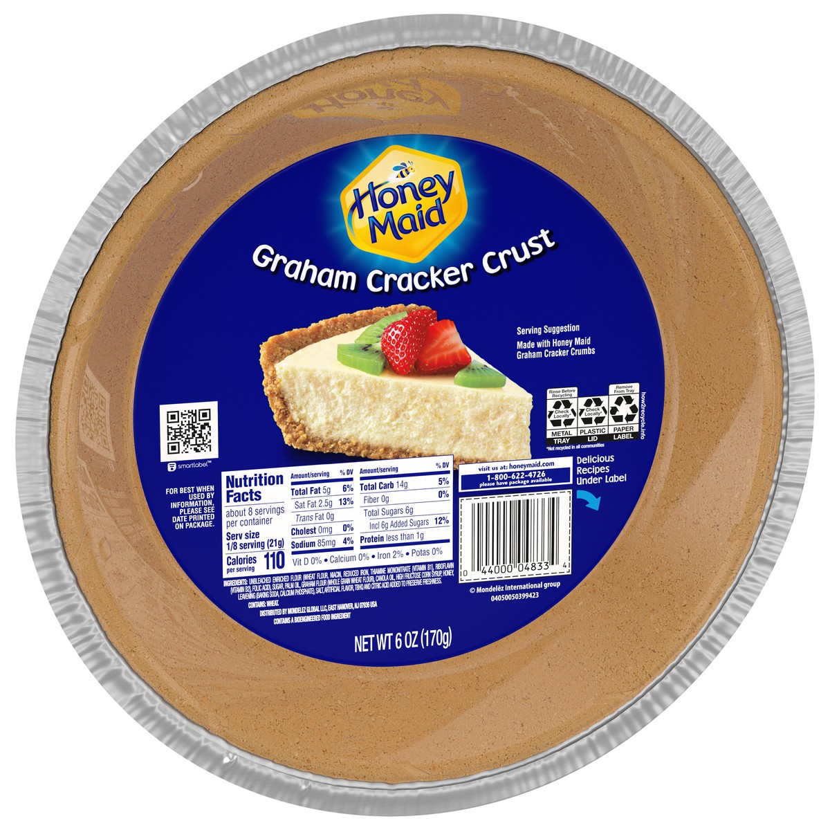 slide 8 of 14, Honey Maid Graham Cracker Pie Crust, 6 oz, 0.38 lb