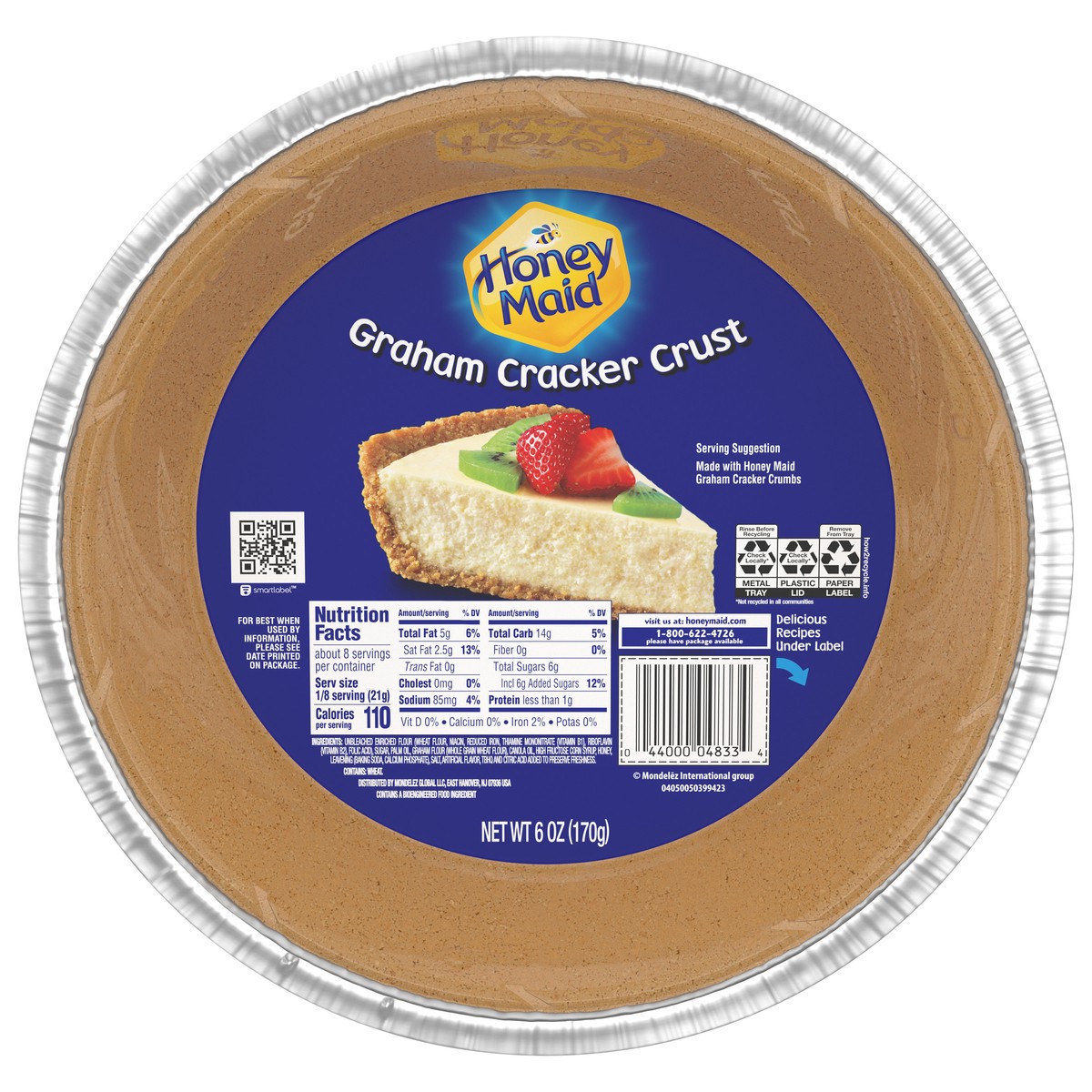 slide 1 of 14, Honey Maid Graham Cracker Pie Crust, 6 oz, 0.38 lb