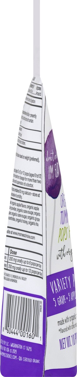 slide 5 of 8, Momeez Choice Tumeez Organic Tummy Soothing Grape/Apple Pops for Kids Variety Pack 10 ea, 10 ct