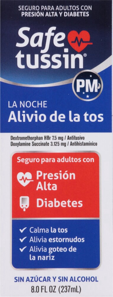 slide 4 of 5, Safetussin® Nighttime Cough + Cold Relief Liquid, 8 fl oz