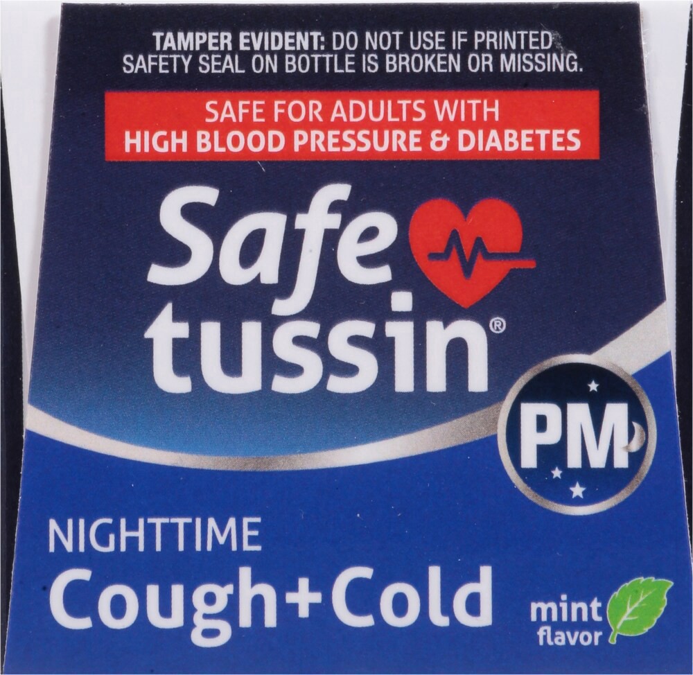 slide 2 of 5, Safetussin® Nighttime Cough + Cold Relief Liquid, 8 fl oz