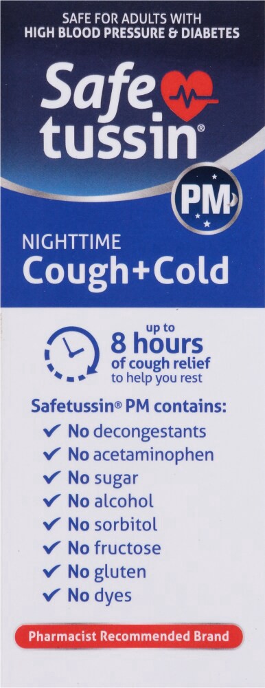 slide 5 of 5, Safetussin® Nighttime Cough + Cold Relief Liquid, 8 fl oz