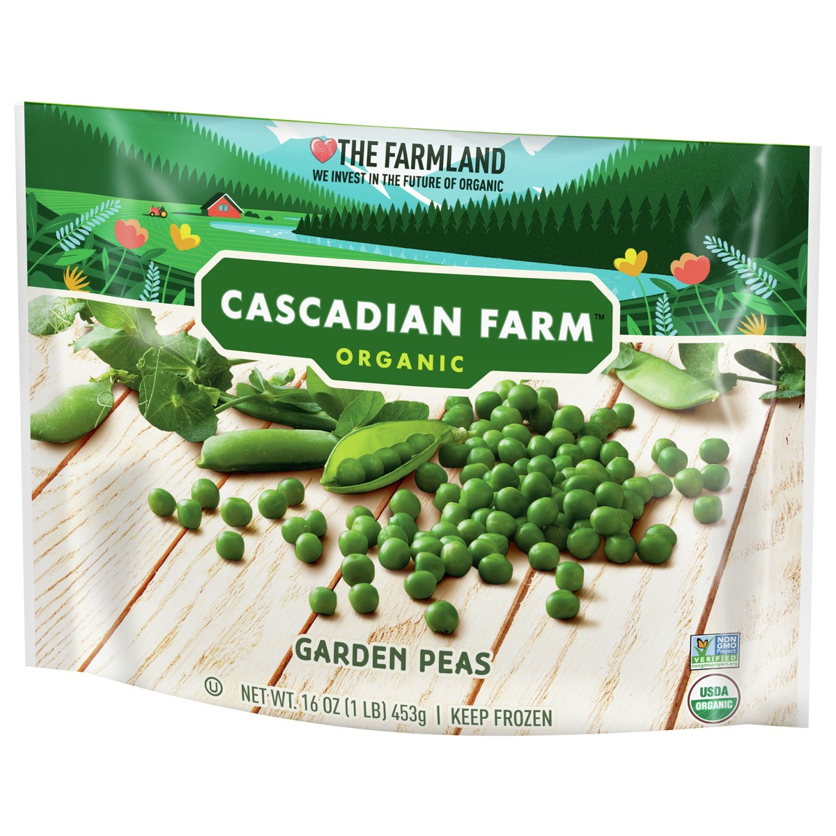 slide 4 of 9, Cascadian Farm Organic Garden Peas, Frozen Vegetables, 16 oz., 16 oz