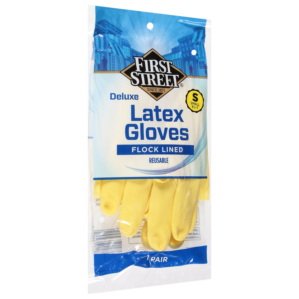 slide 11 of 11, First Street Latex Gloves Small, 1 ct