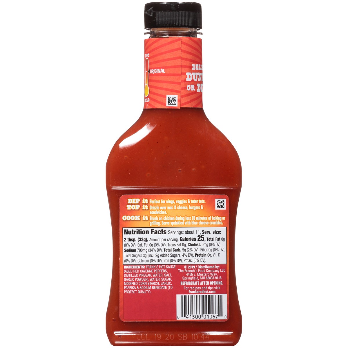 slide 13 of 13, Frank's RedHot Original Thick Hot Sauce, 13 oz, 13 oz