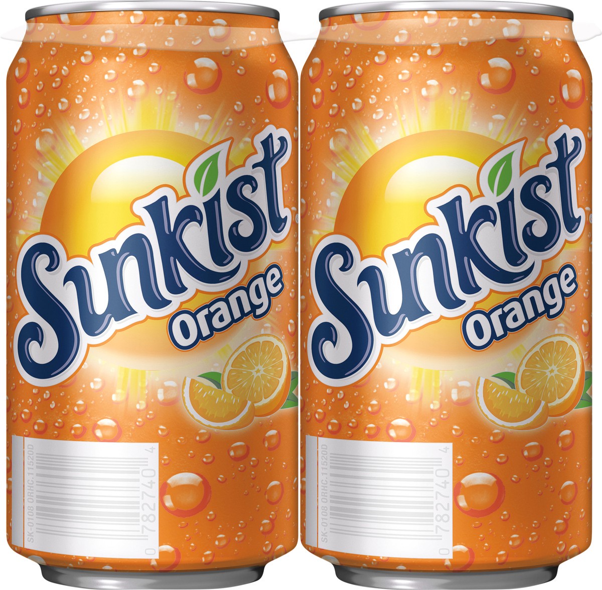 slide 2 of 9, Sunkist Orange Soda, 12 fl oz cans, 6 pack, 72 oz