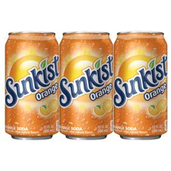 Sunkist Orange Soda, 12 fl oz Cans, 6 pack