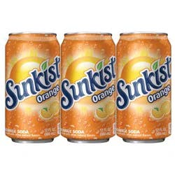 Sunkist Orange Soda, 12 fl oz Cans, 6 pack