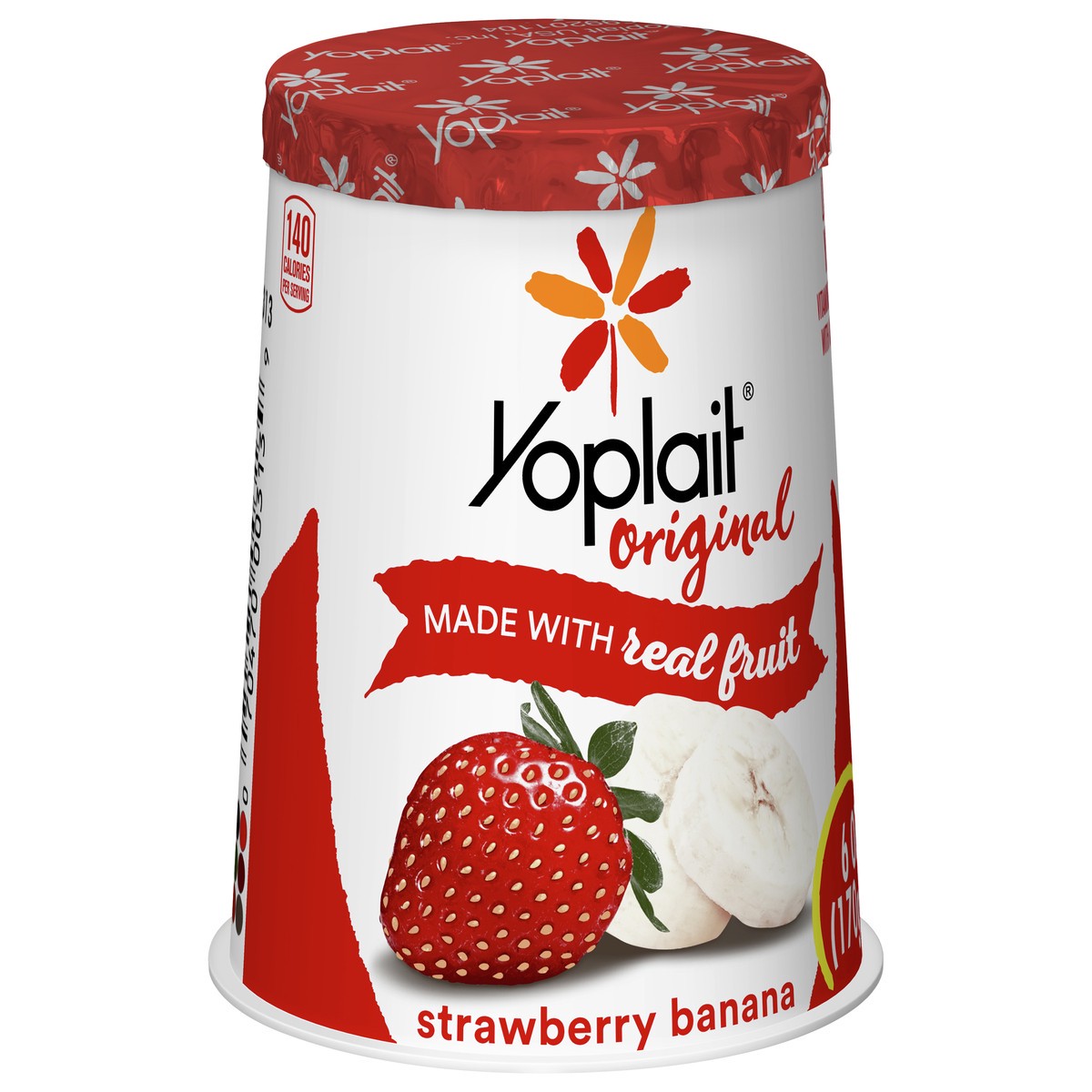 slide 2 of 9, Yoplait Original Strawberry Banana Low Fat Yogurt, 6 OZ Yogurt Cup, 6 oz