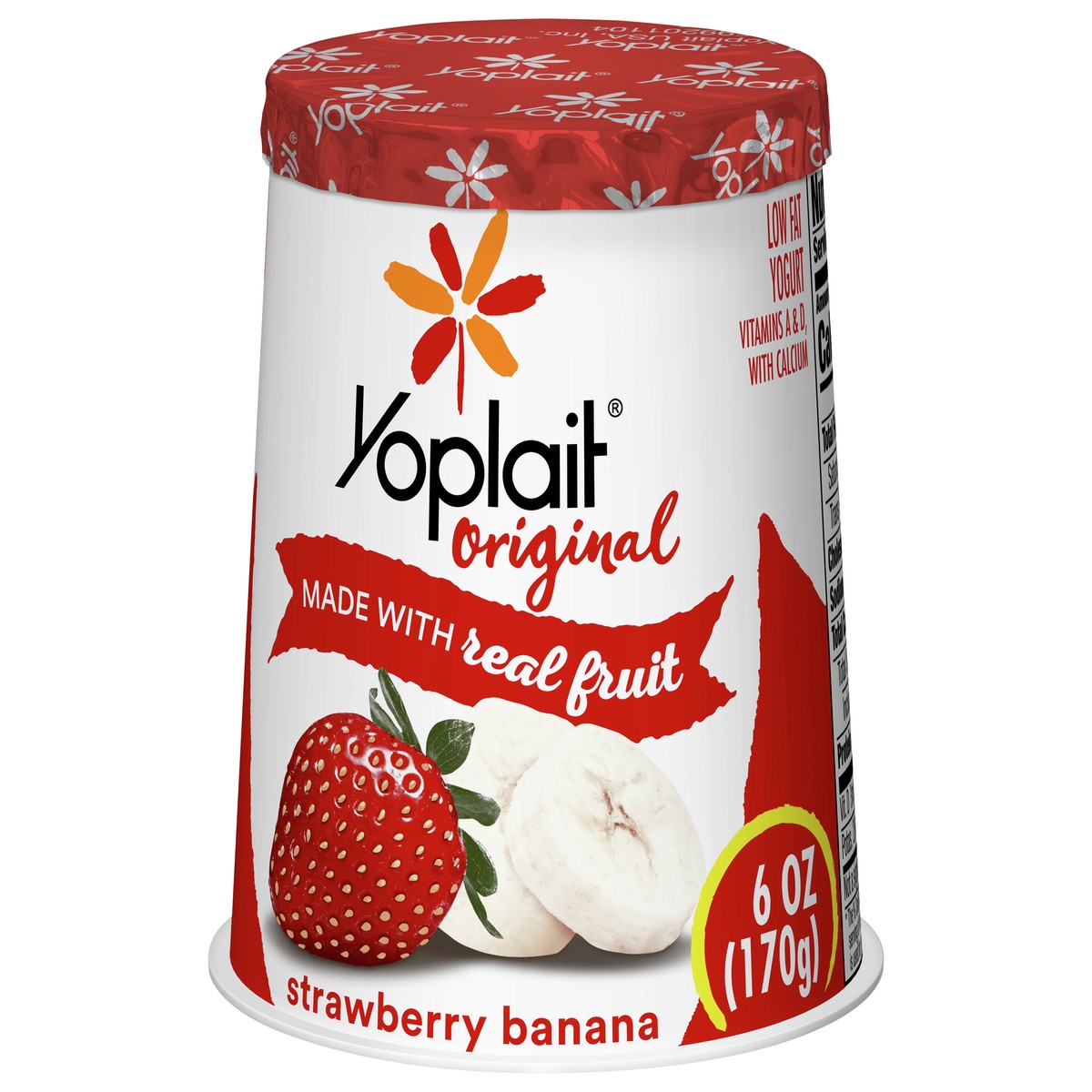 slide 2 of 9, Yoplait Original Strawberry Banana Low Fat Yogurt, 6 OZ Yogurt Cup, 6 oz