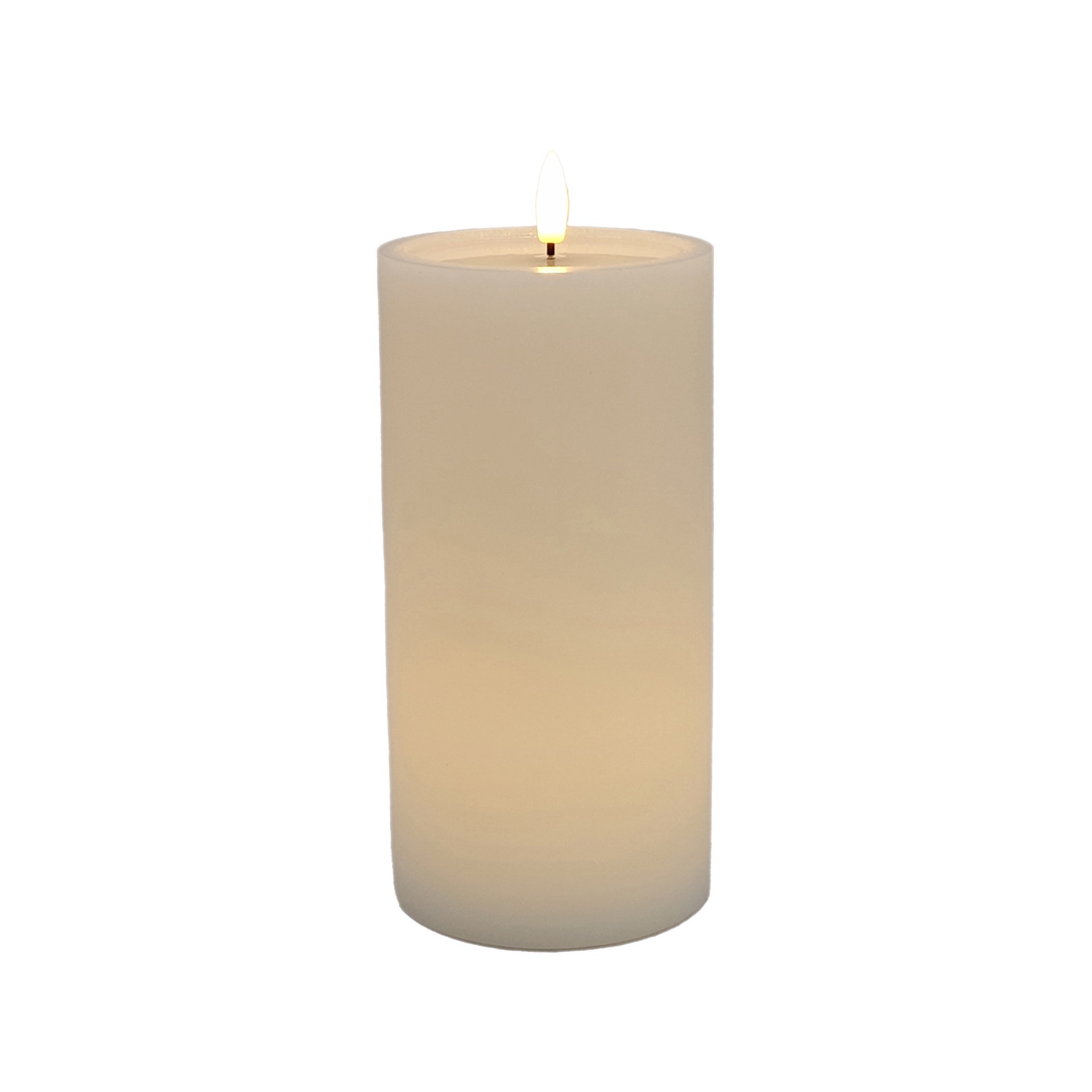 slide 2 of 3, 4" X 8" Led Wax Pillar Flickering Candle By Ashland, 4 in x 8 in