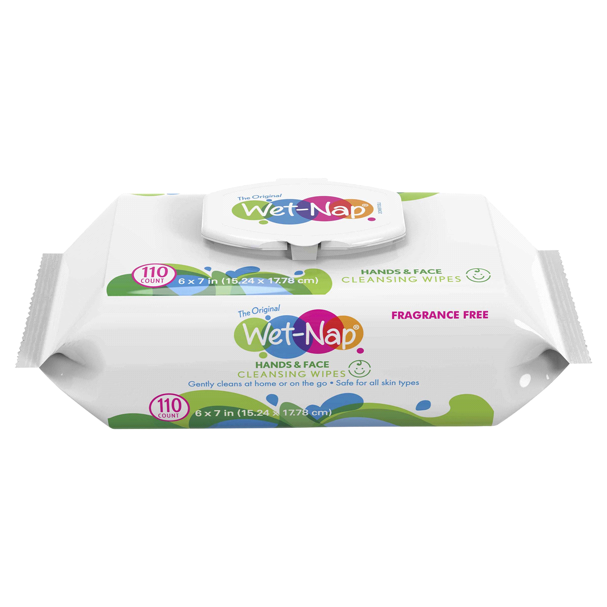 slide 1 of 1, Wet-Nap Hands and Face Fragrance Free Cleansing Wipes, 110 ct