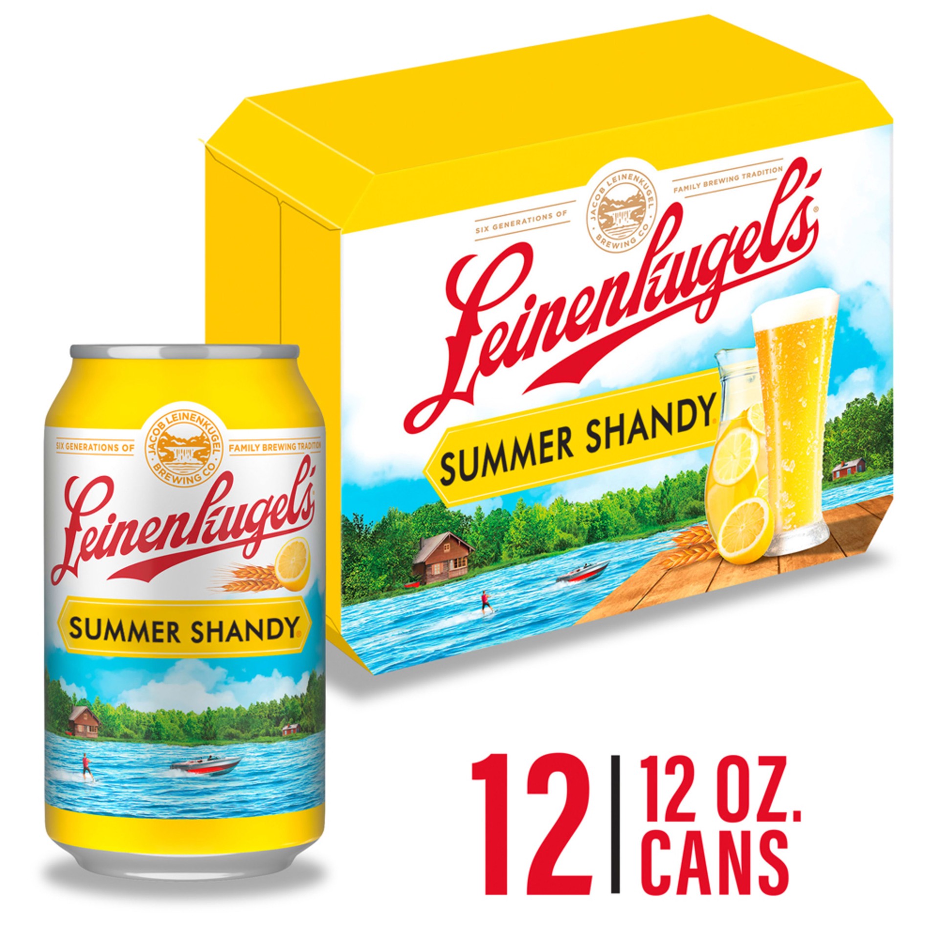 slide 1 of 5, Leinenkugel's Summer Shandy Craft Beer, 4.2% ABV, 12-pack, 12-oz beer cans, 12 ct; 12 oz