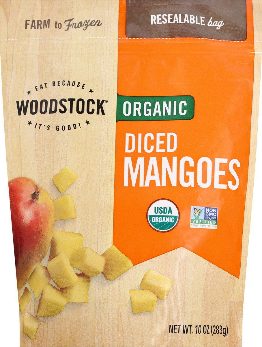 slide 2 of 12, Woodstock Organic Diced Mangoes 10 oz, 10 oz