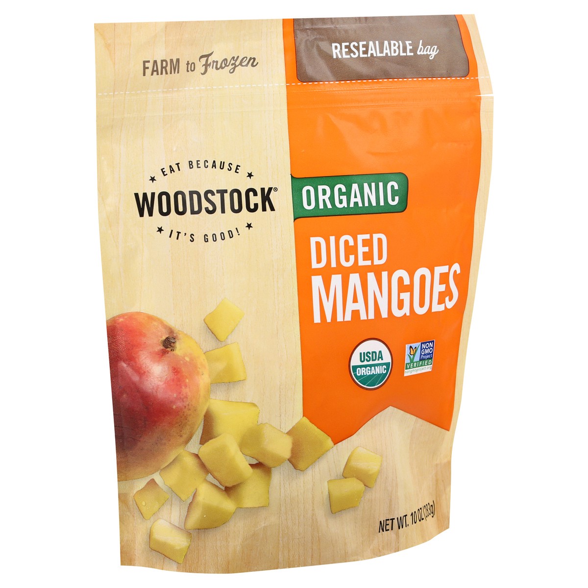 slide 9 of 12, Woodstock Organic Diced Mangoes 10 oz, 10 oz