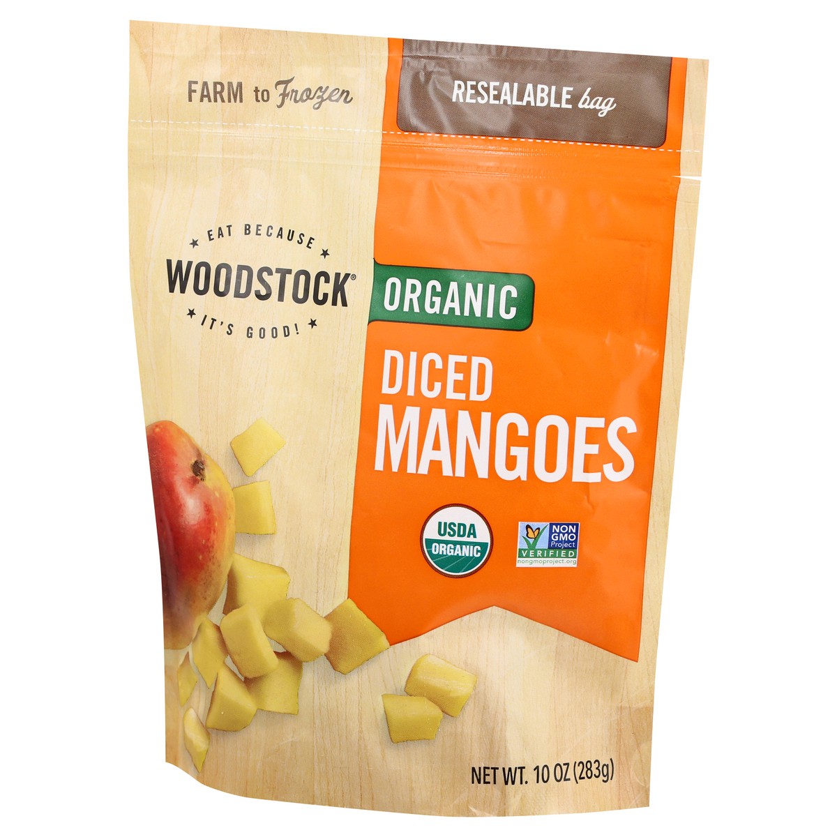 slide 12 of 12, Woodstock Organic Diced Mangoes 10 oz, 10 oz