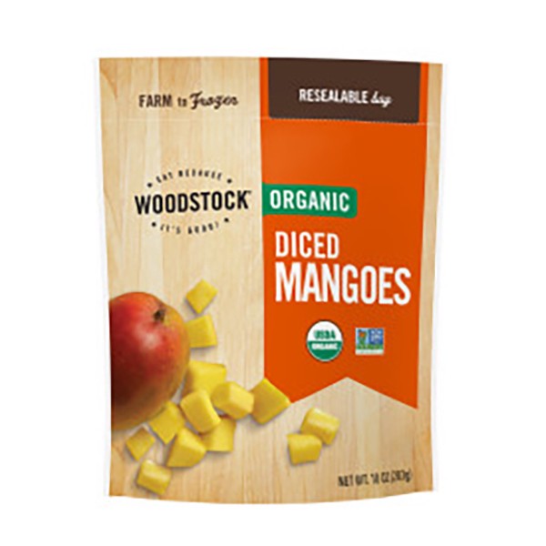 slide 1 of 12, Woodstock Organic Diced Mangoes 10 oz, 10 oz