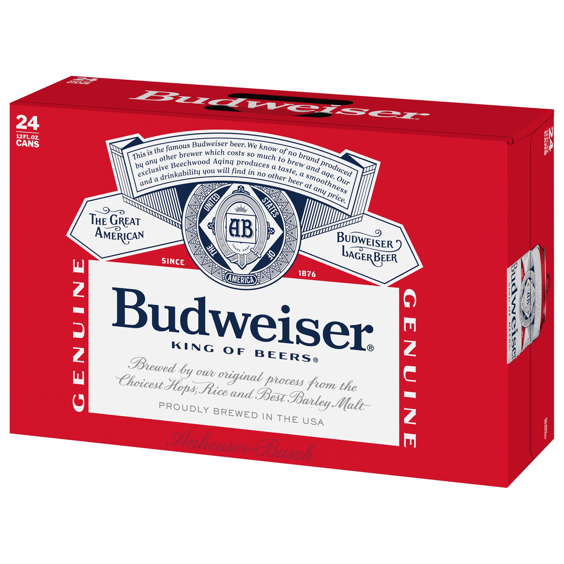 slide 5 of 9, Budweiser Beer, 24 ct; 12 fl oz