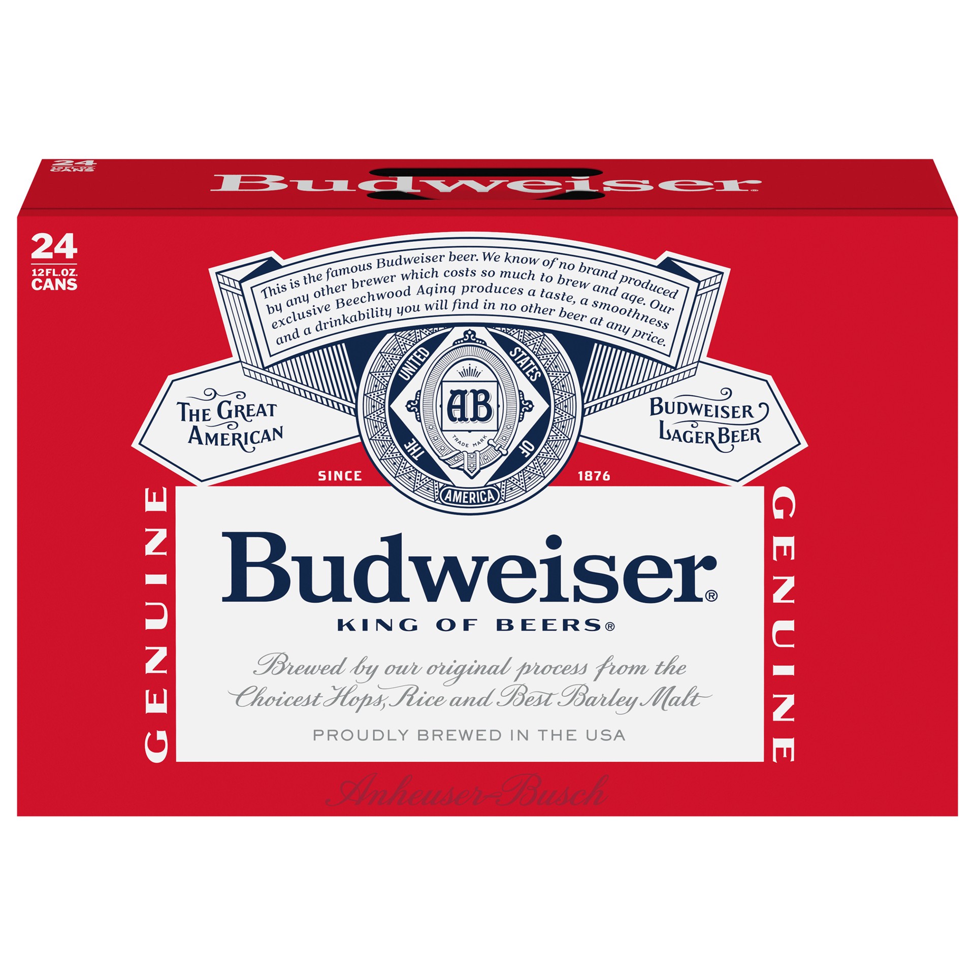 slide 9 of 9, Budweiser Beer, 24 ct; 12 fl oz