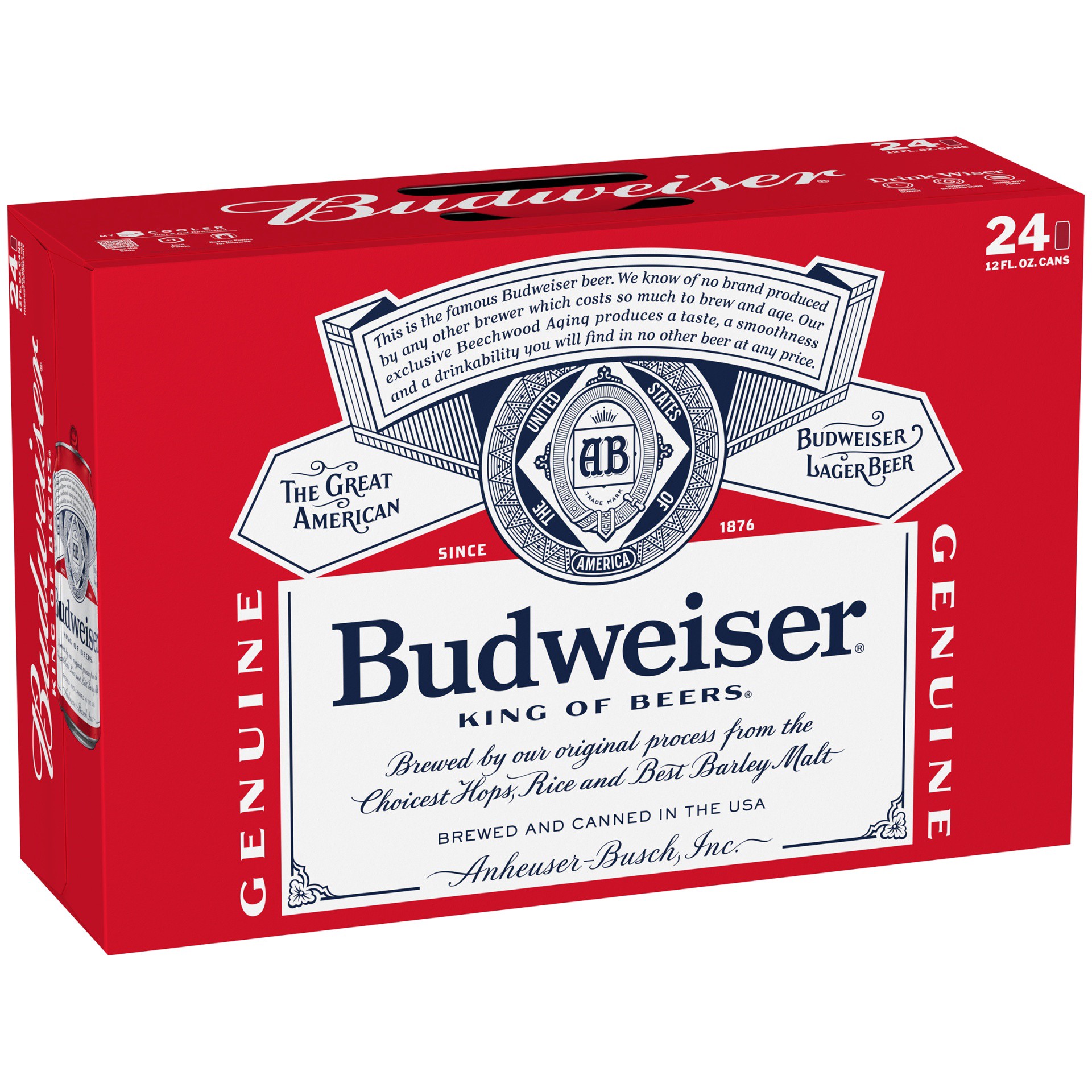 slide 1 of 9, Budweiser Beer, 24 ct; 12 fl oz
