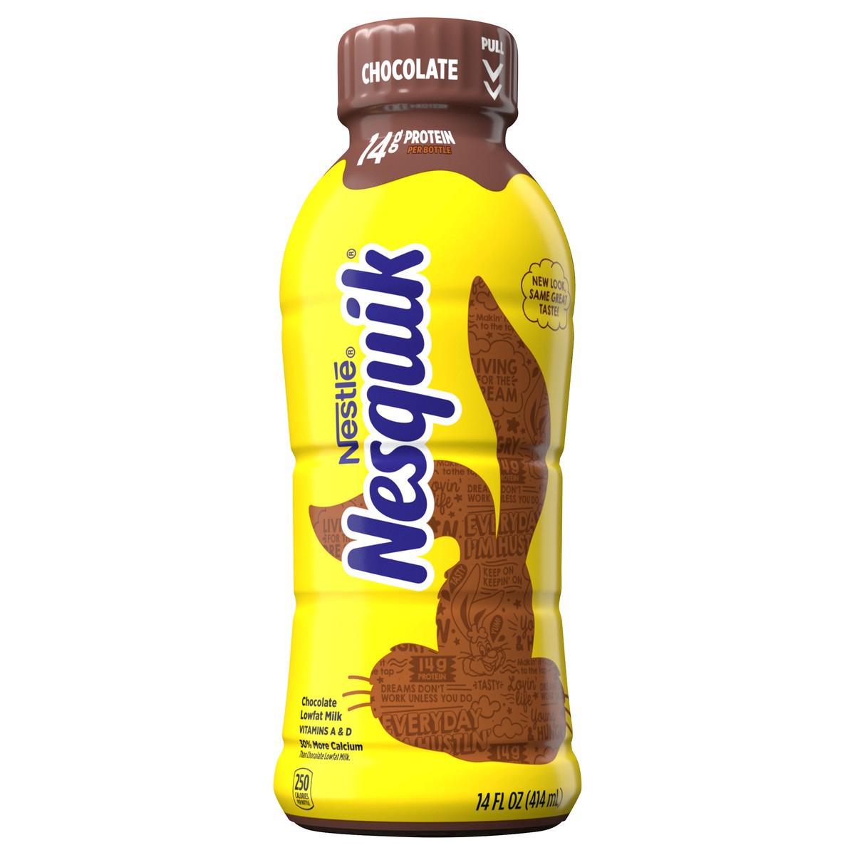 slide 1 of 7, Nesquik Low Fat Chocolate Milk - 14 fl oz, 