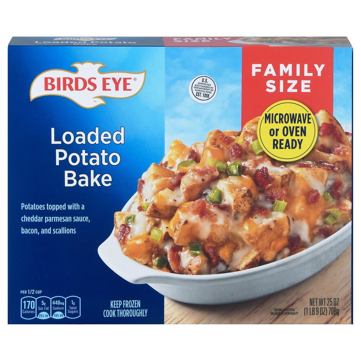 slide 1 of 1, Birds Eye Family Size Loaded Potato Bake, Frozen, 25 oz
