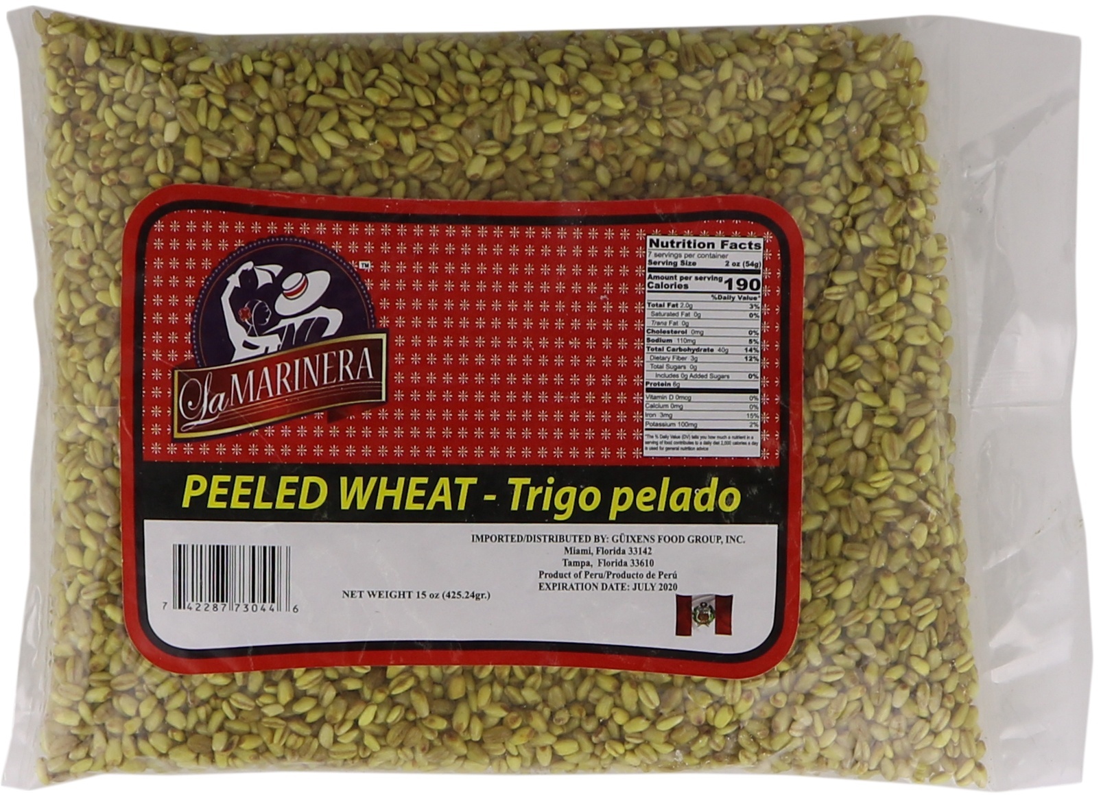 slide 1 of 1, La Marinera Peeled Wheat, 15 oz