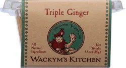 Wackym's Kitchen All Natural Shortbread Triple Ginger Cookies 5.5 oz