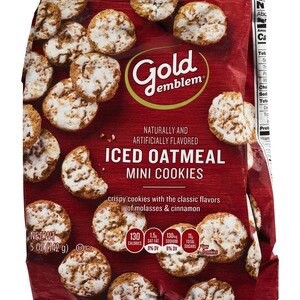 slide 1 of 1, Gold Emblem Iced Oatmeal Mini Cookies, 5 Oz, 5 oz