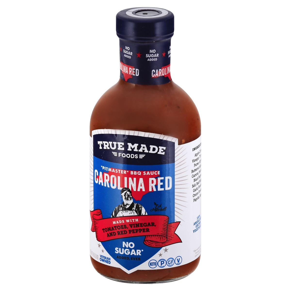 slide 3 of 9, True Made Foods Pitmaster Carolina Red BBQ Sauce 18 oz, 18 oz