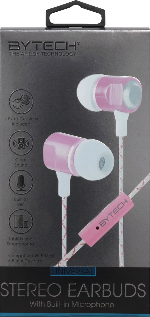 slide 4 of 12, Bytech Universal Stereo Earbuds 1 ea, 1 ea