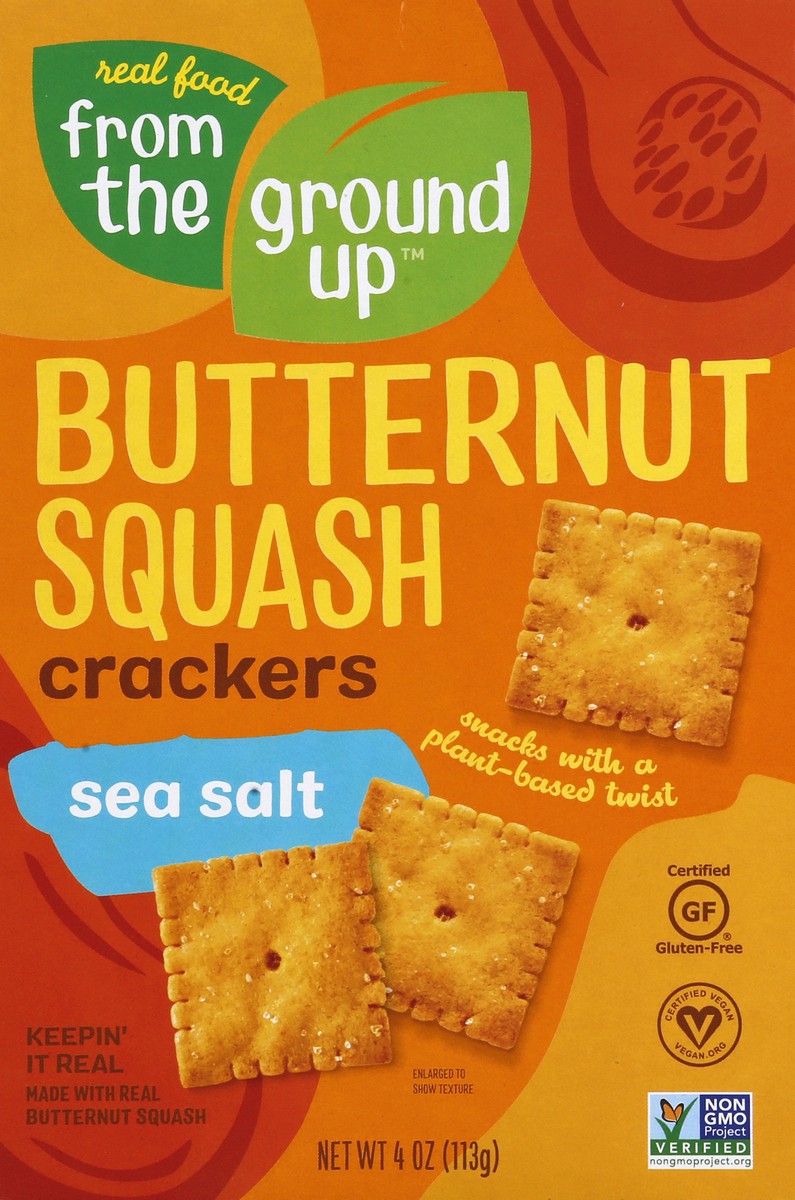 slide 6 of 9, From The Ground Up Butternut Squash Sea Salt Crackers 4 oz, 4 oz